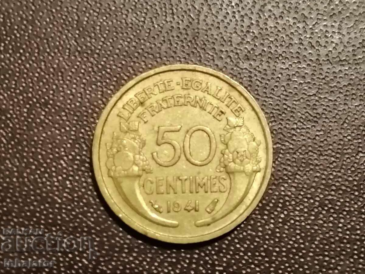 1941 year 50 centimes