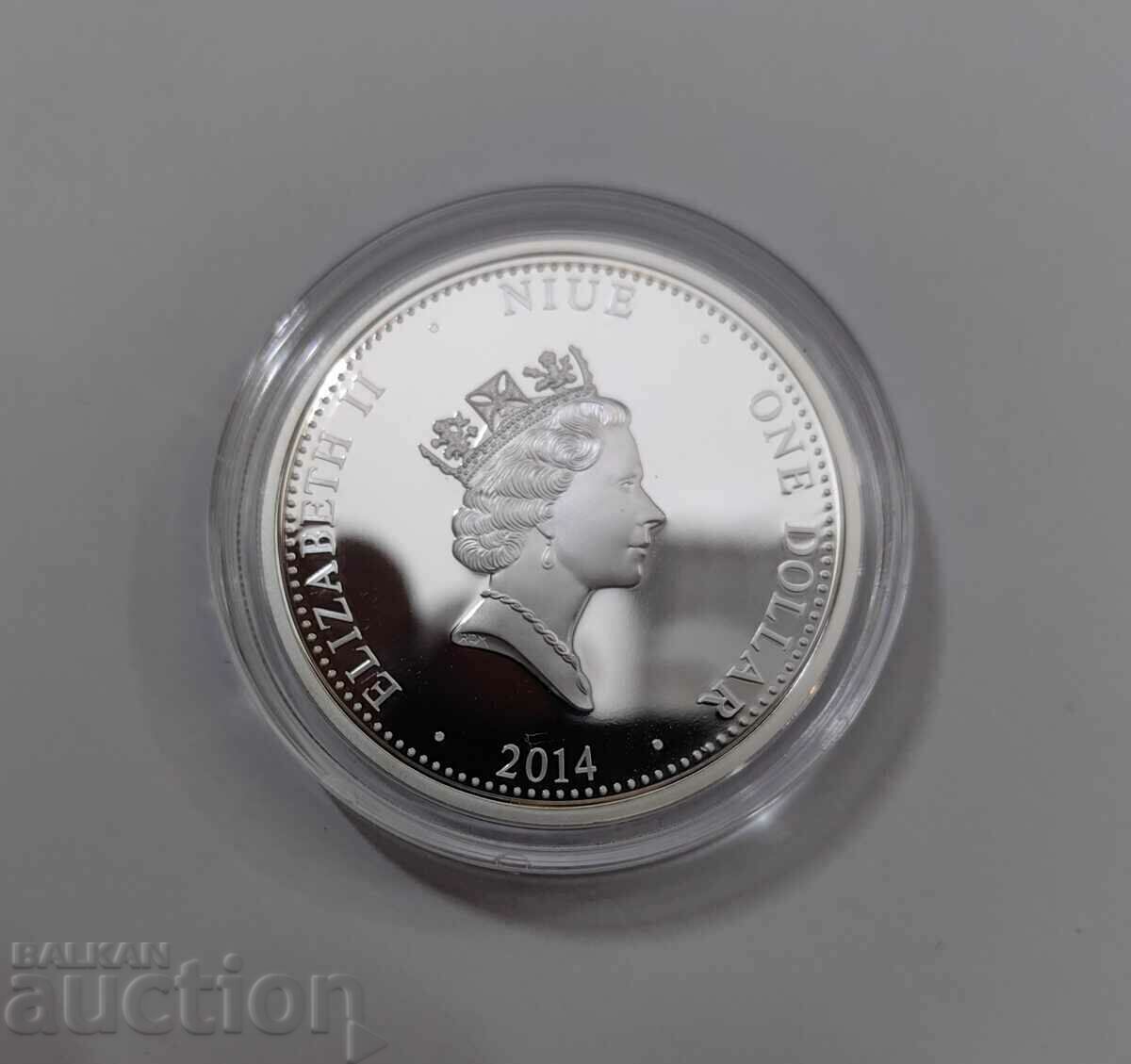 Delivery of 1 dollar 2014. Foreign coins with Bulgarian motifs Delivery of 1 dollar 2014. Foreign coins with Bulgarian motifs