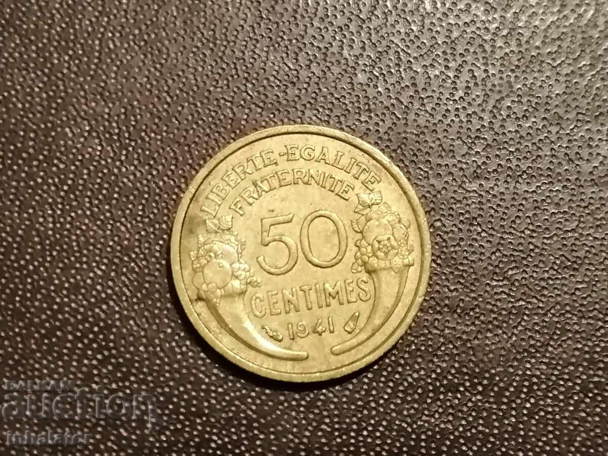 1941 year 50 centimes