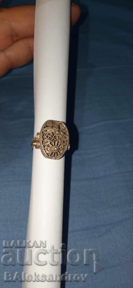 Old filigree ladies ring - 6 Old filigree ladies ring - 6
