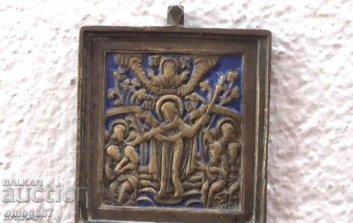 Icoana rusă a pieptului din secolul al XIX-lea. - 5 Icoana rusă a pieptului din secolul al XIX-lea. - 5