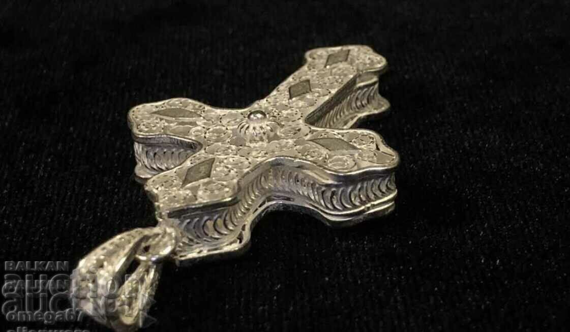 Double sided cross filigree silver with price 199.00 BGN | € 101.75