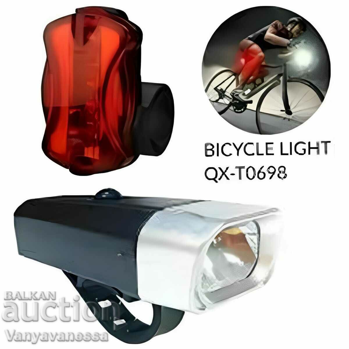 Headlight and brake set for bicycle wheel