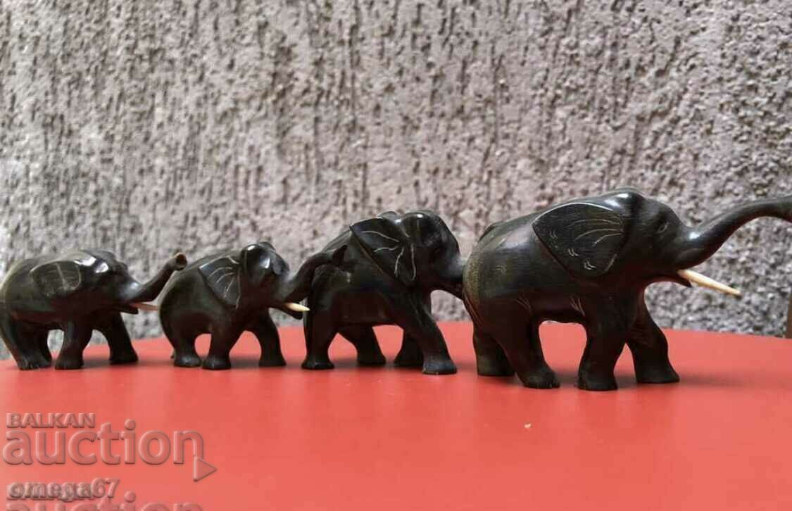 Set of four baby buffalo horn elephants! with price € 150.00 | 293.37 BGN