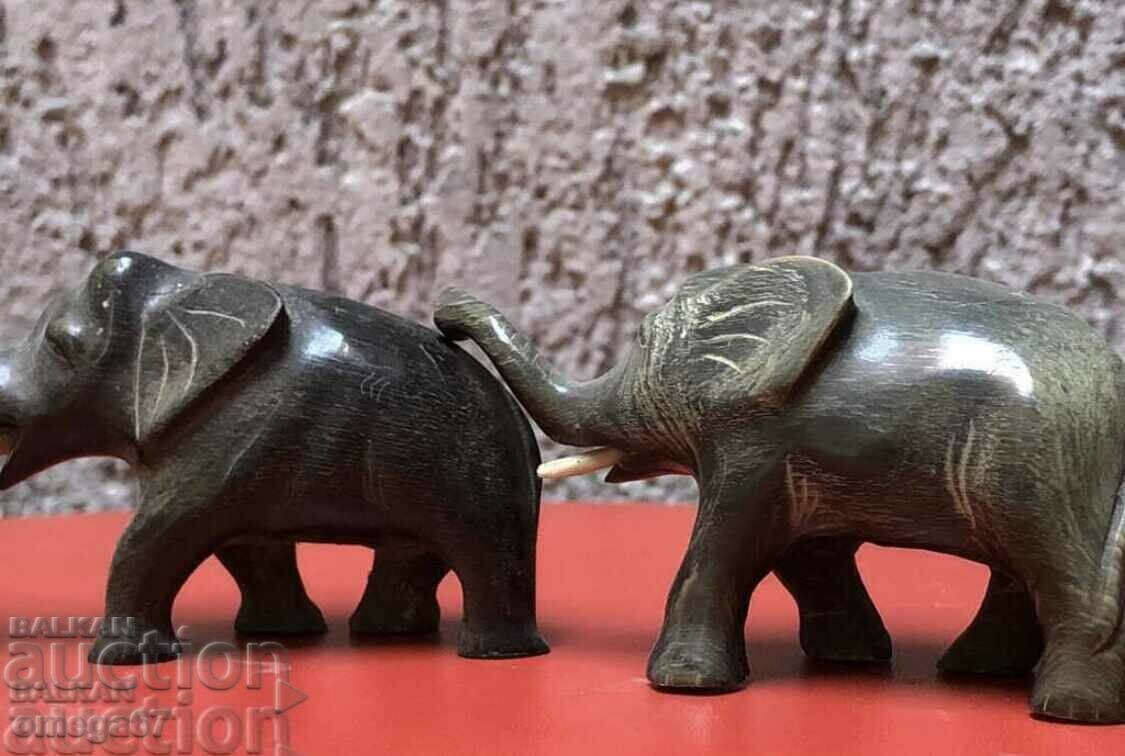 Set of four baby buffalo horn elephants! - 5