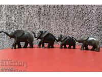 Set of four baby buffalo horn elephants!