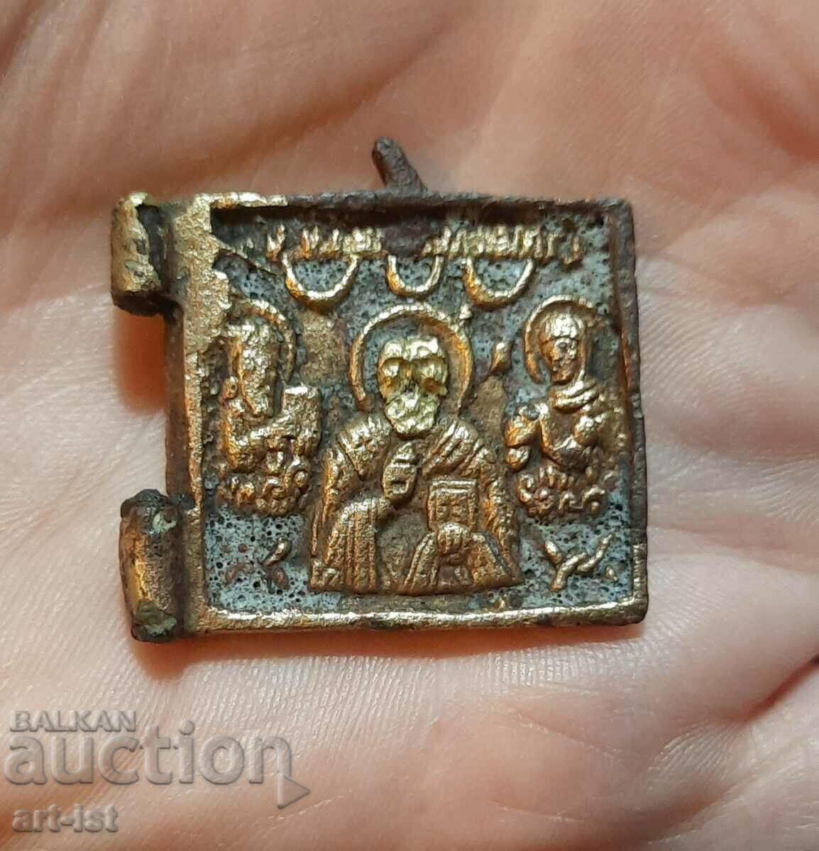 Award soldier bronze icon of St. Nicholas the Wonderworker