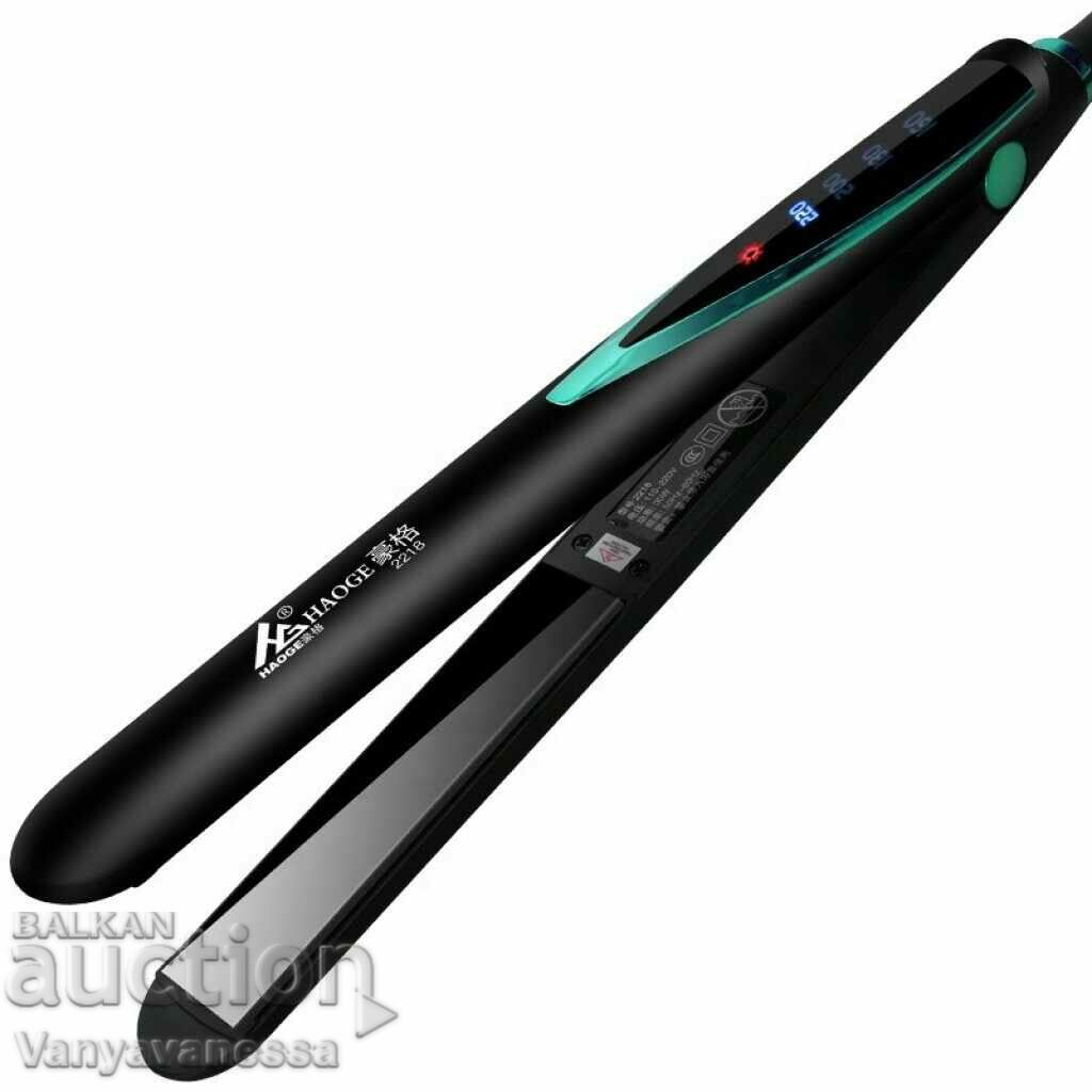 Professional hair straightener with tourmaline ceramic