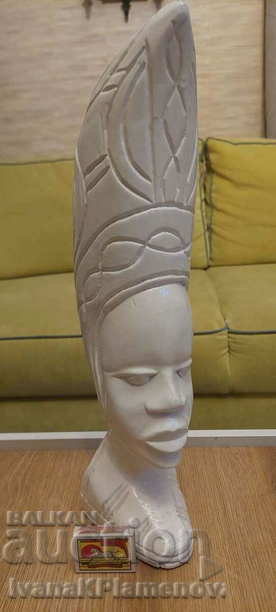 Sculptură în lemn Africa 44cm pentru colecționari - 6