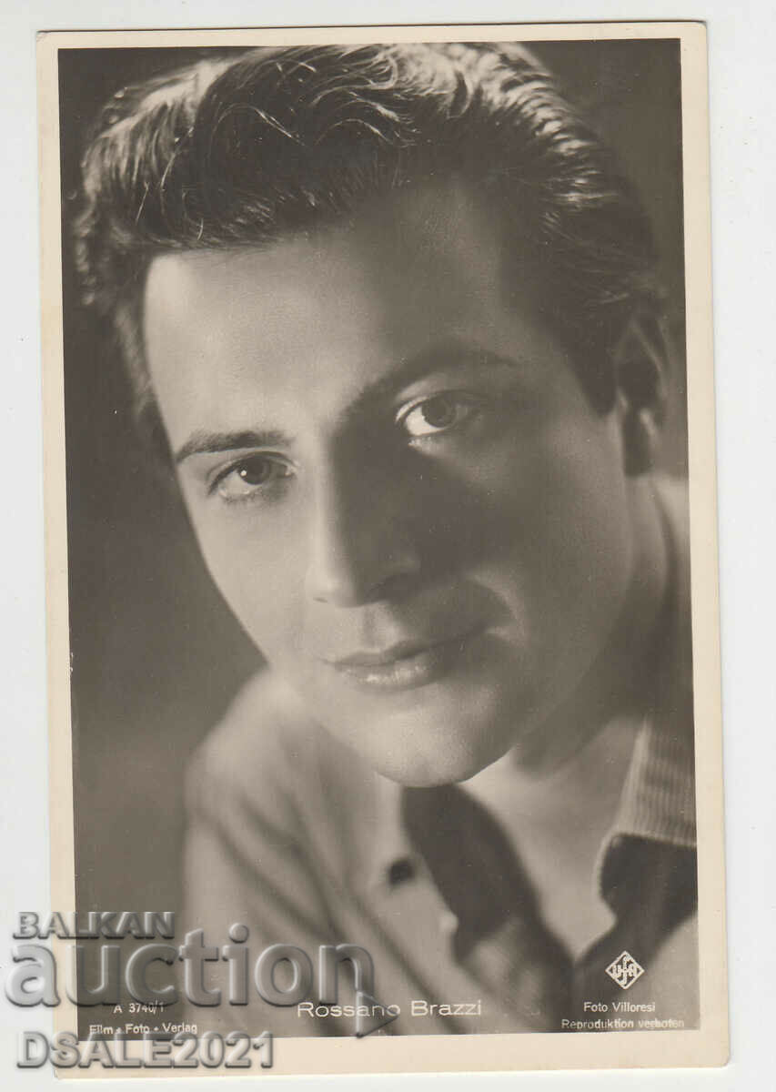 old Postcard actor ROSSANO BRAZZI /24264