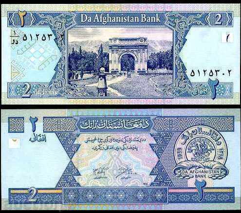 ZORBA TOP AUCTIONS AFGANISTAN 2 AFGANA 2002 UNC