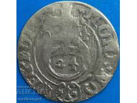 Poland Lithuania 3 Polker Poltorak 1/24 Thaler Sigismund Vase silver