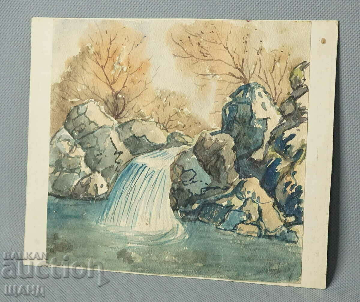 Old Master Drawing Signed Watercolor Painting