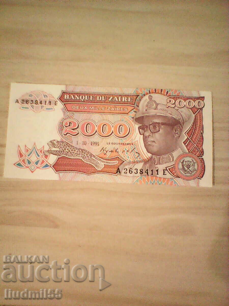 ZAIRE 2000 ZAIRE 1991 ZAIRE 2000 ZAIRE 1991
