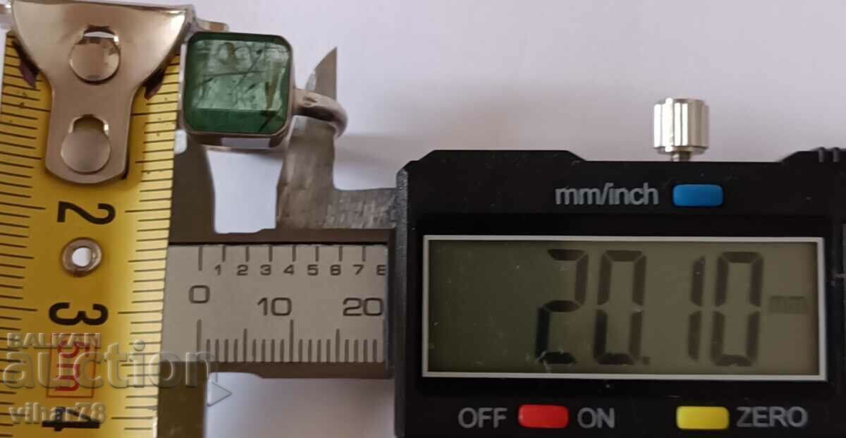 Inel de argint cu smarald - 6