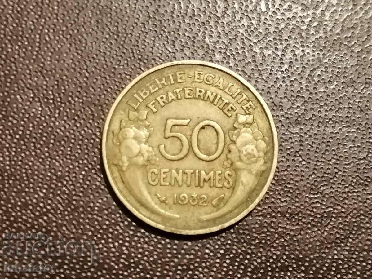 1932 year 50 centimes