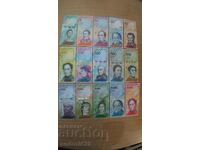 15 Banknotes Bolivar, Venezuela, Banknote, UNC