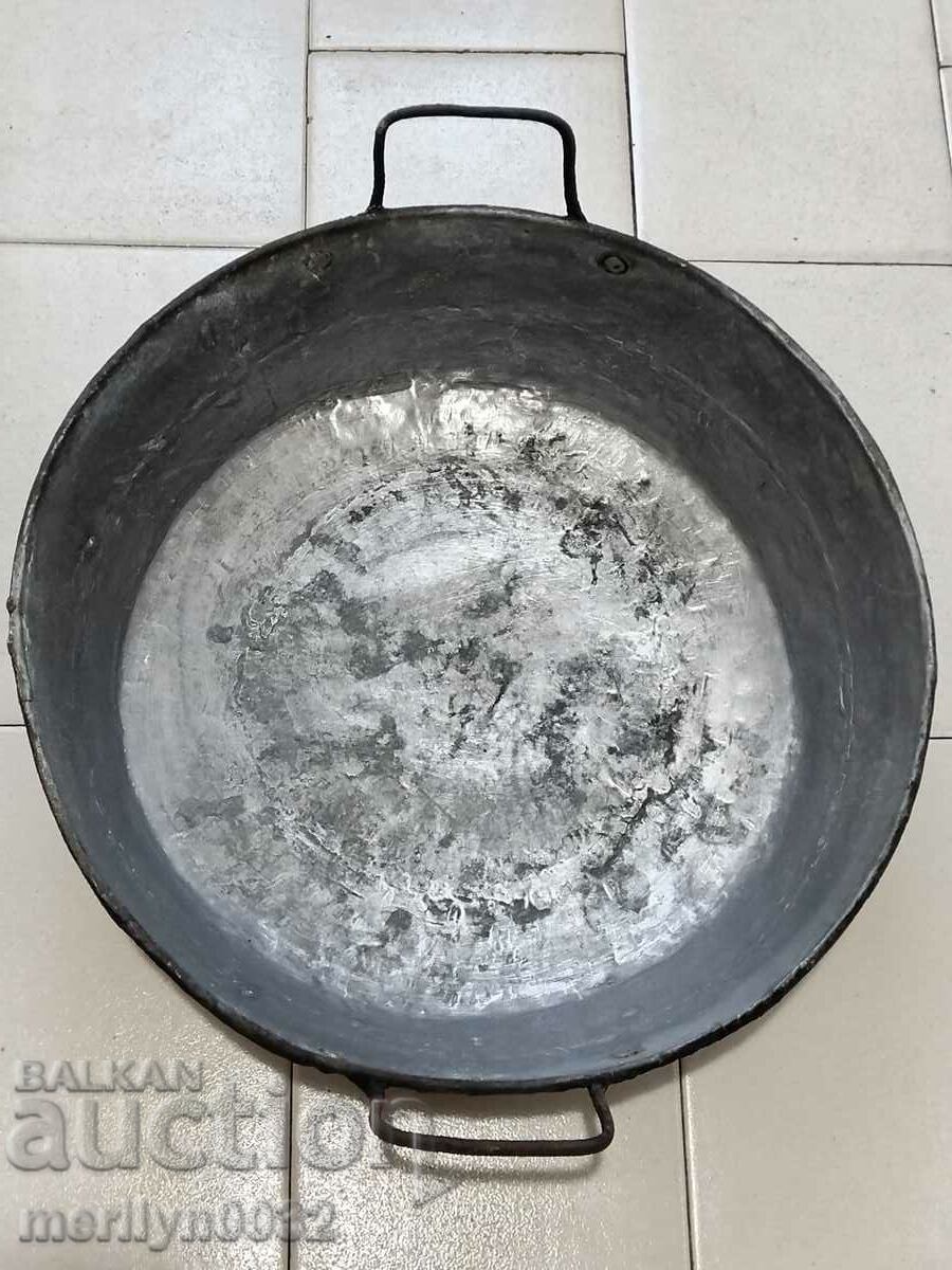 Old copper tray for lutenitsa copper casserole copper vessel - 7 Old copper tray for lutenitsa copper casserole copper vessel - 7