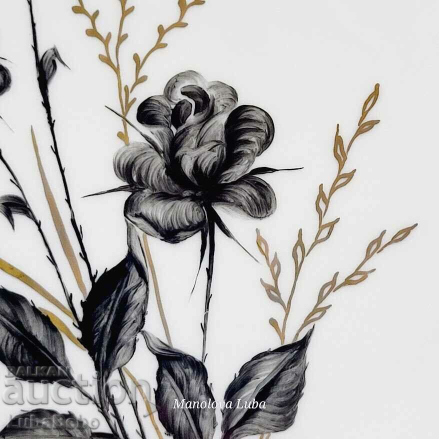 Auction Tirschenreuth hand painted porcelain plate. Auction Tirschenreuth hand painted porcelain plate.