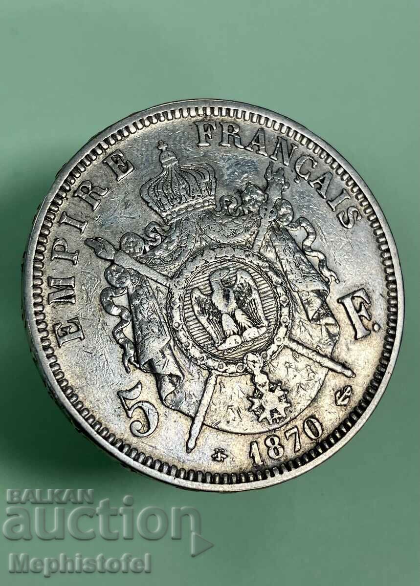 5 franci 1870, Franta - moneda de argint