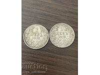 2 pcs. 1 BGN coins from 1912