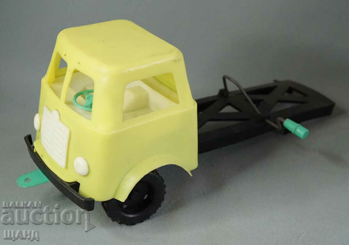 Old plastic toy truck model 33 cm