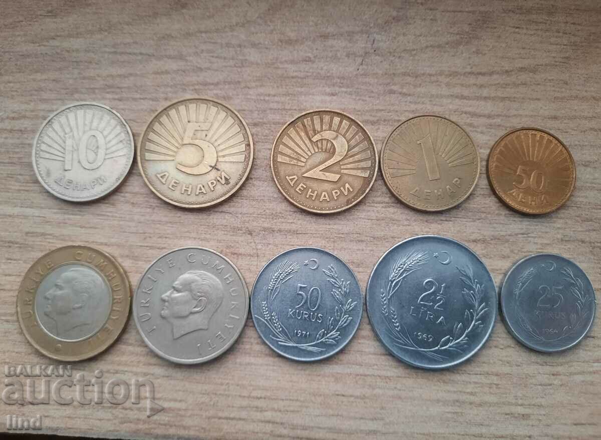 O mulțime de monede Turcia, Macedonia de Nord, Jamaica, Italia etc. cu preț € 7.67 | 15.00 BGN