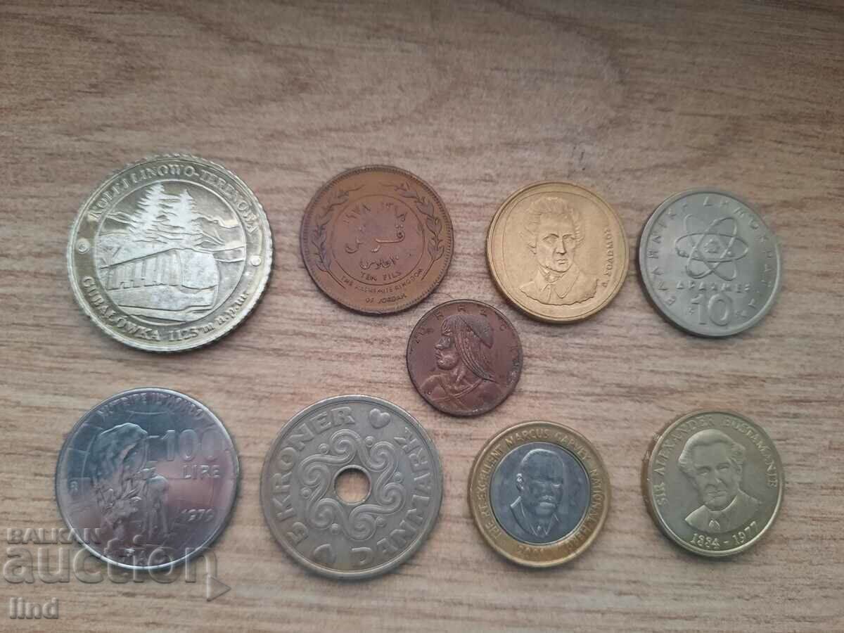 Livrarea O mulțime de monede Turcia, Macedonia de Nord, Jamaica, Italia etc.