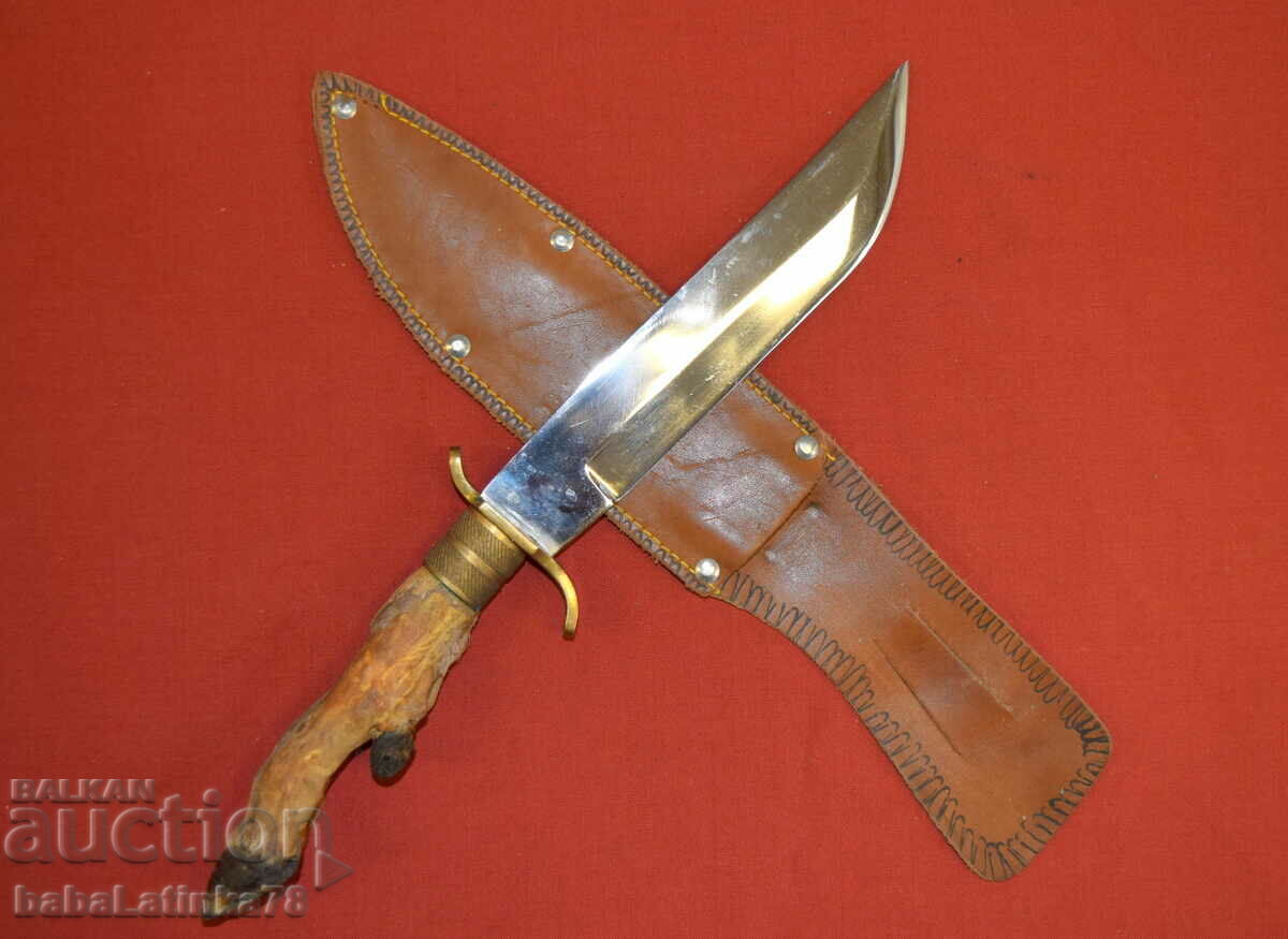 Old Bulgarian steel hunting knife