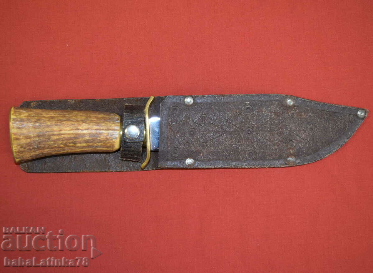 Old massive Bulgarian steel hunting knife