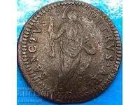 Quatrino Innocent XI Vatican Gubio St.Peter 3.58g - rare