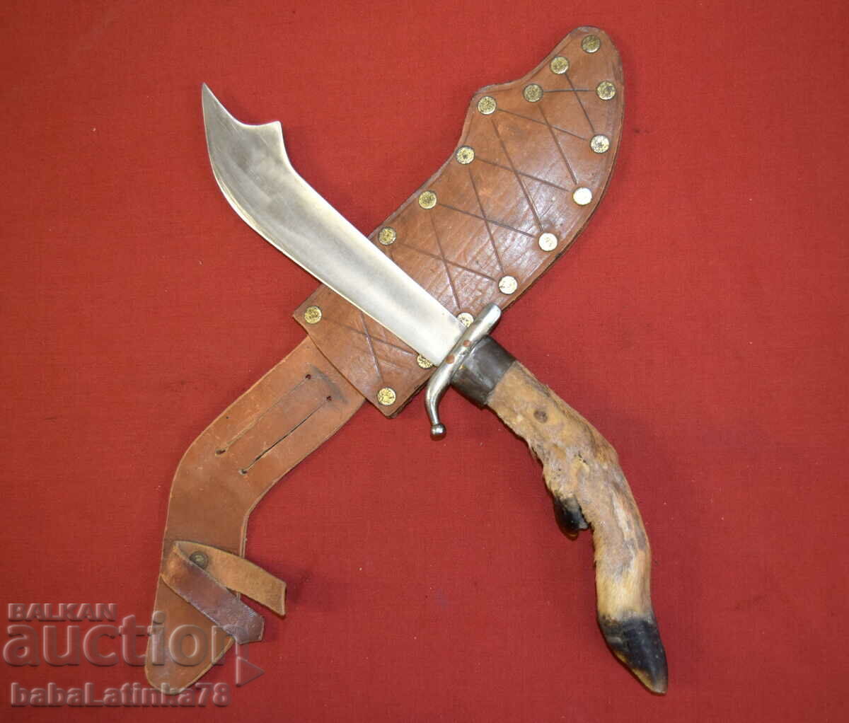 Interesting massive Bulgarian steel hunting knife