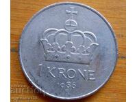 1 krone 1986 - Norway