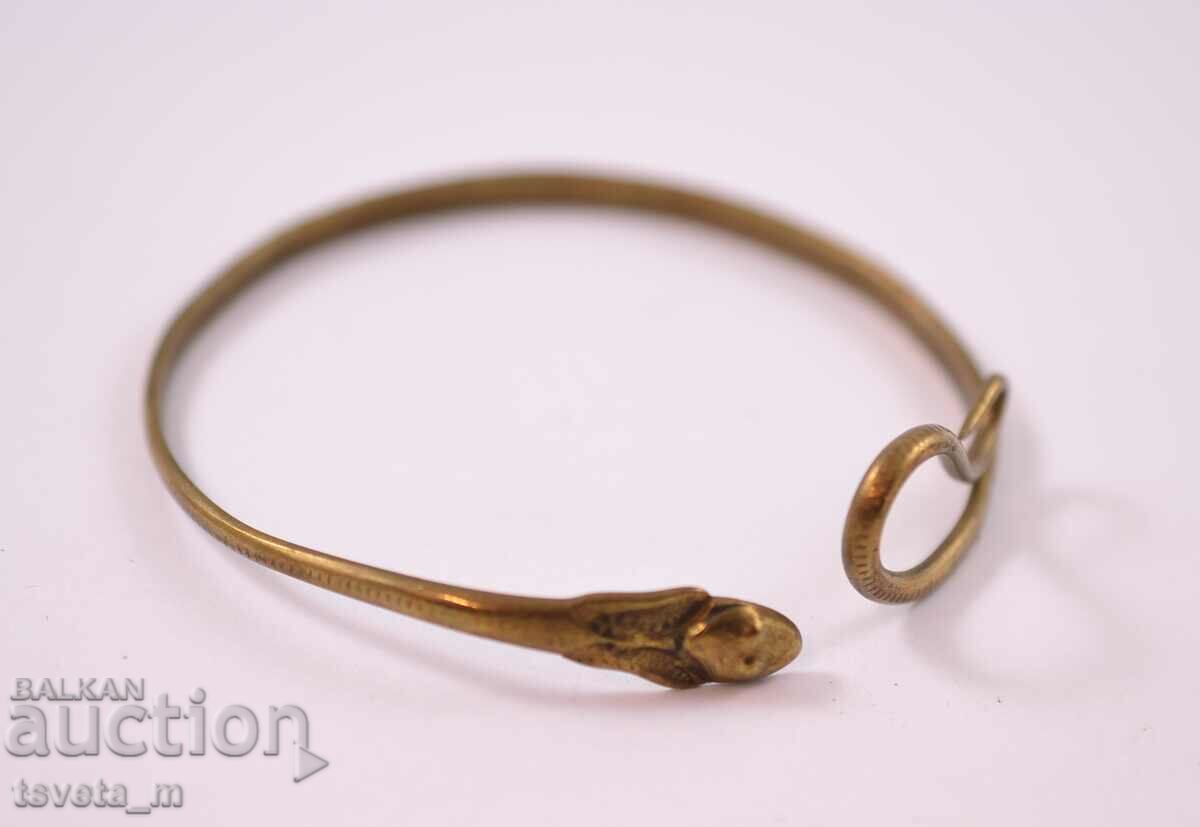 Women's bracelet, bronze, snake