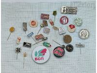 VARIOUS BADGES LOT 28 NUMBERS