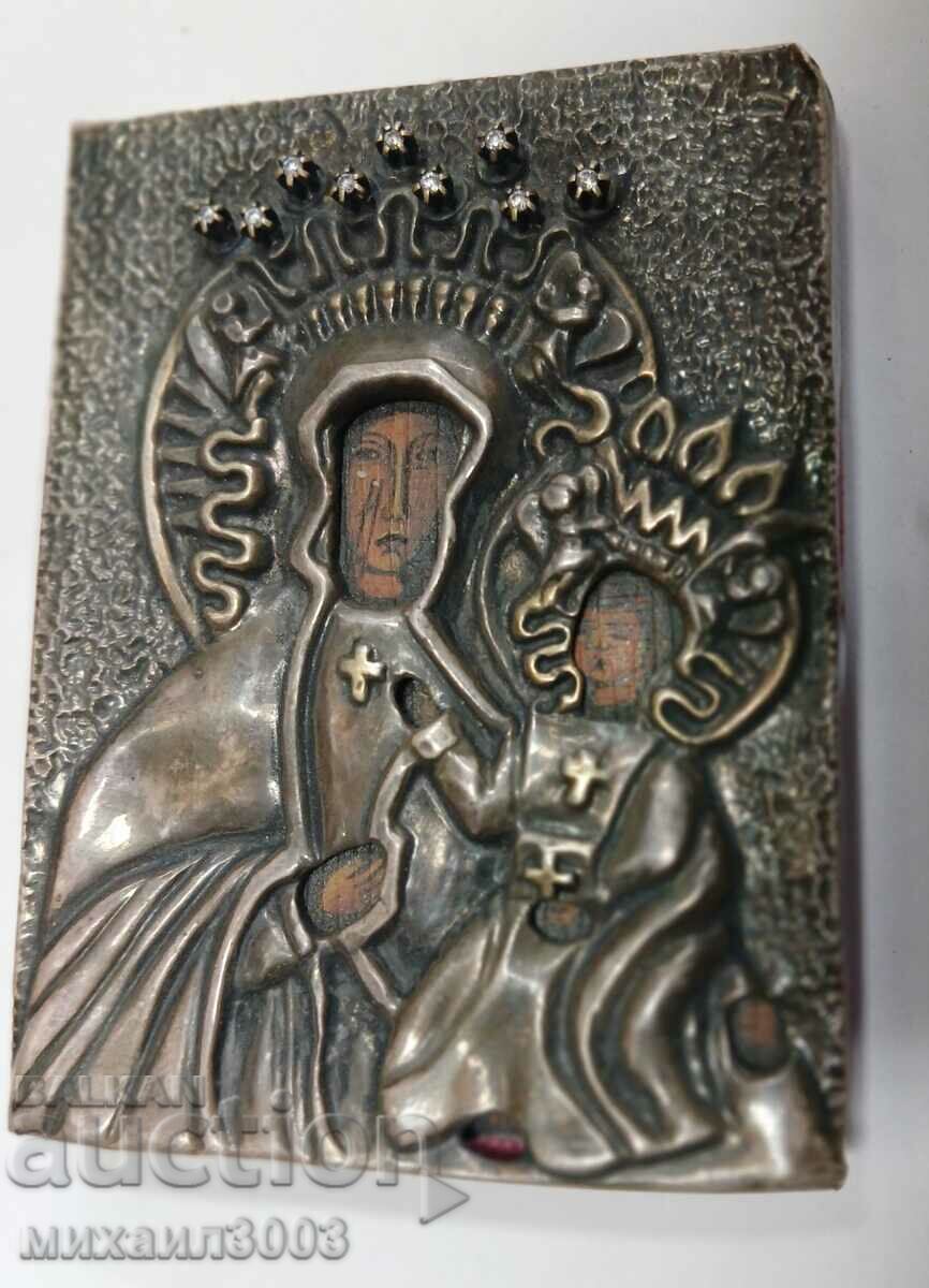 Old silver household icon - 19th century