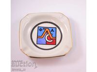 Porcelain ashtray with emblem of football team LS, soc