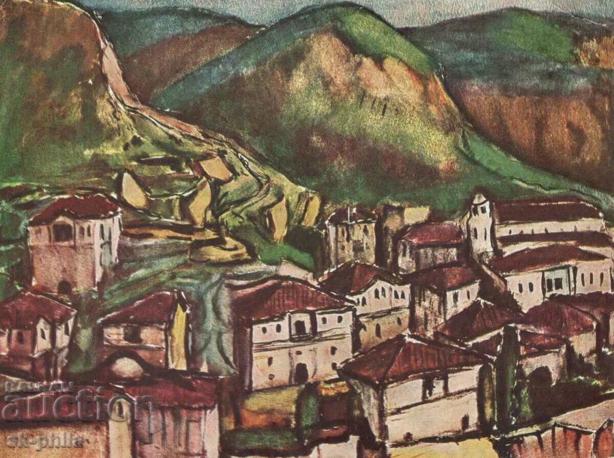 Old postcard - art - P. Mladenov, Melnik