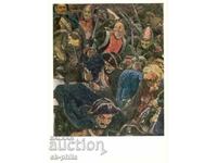 Old postcard - art - V. Surikov, Suvorov in the Alps