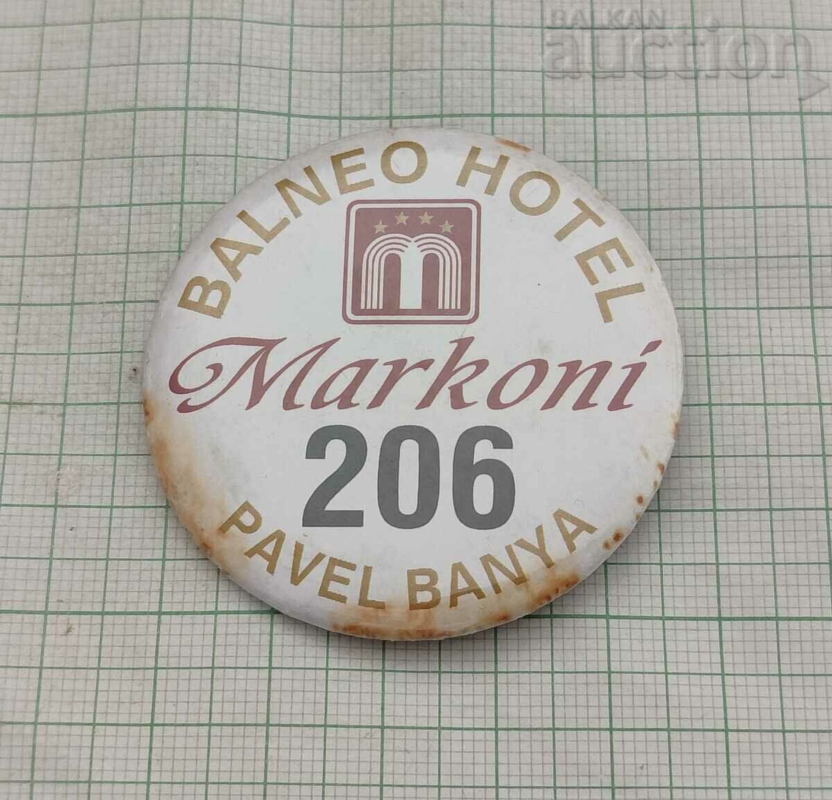 PAVEL BATH BALNEO HOTEL MARKONI LOGO BADGE