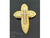 Gold cross Greece with stones 14k/585 / 4.88g.