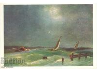 Old postcard - art - A. Bogolyubov, Sea