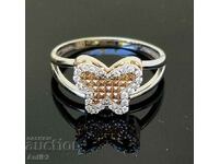 Elegant ring white and rose gold Italy 14k/585 / 2.49g.