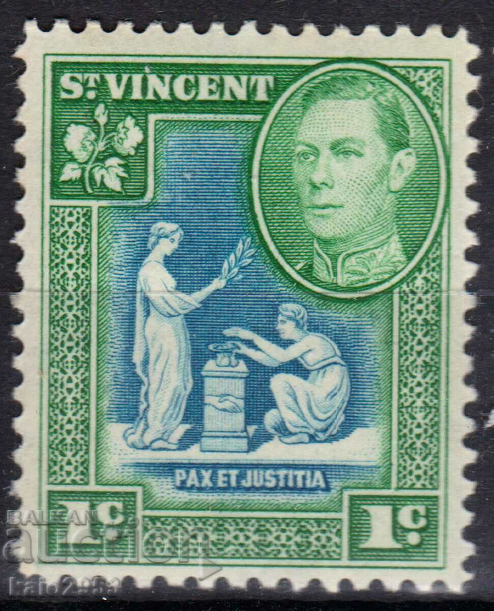 France/St.Vincent-1949-Regular-KGVIoval+issue, MNH