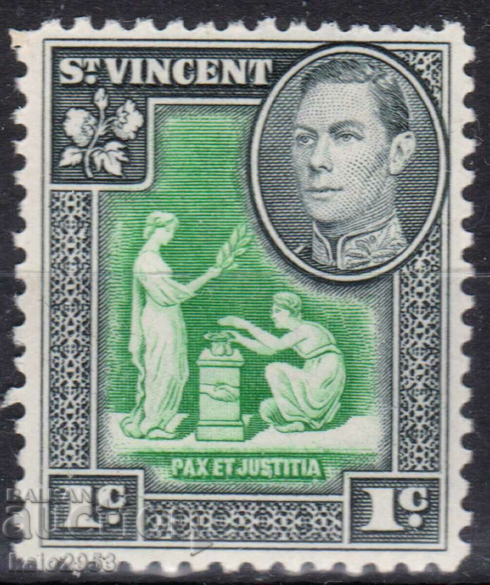 Франция/St.Vincent-1949-Редовна-KGVIовал+правораздаване,MNH