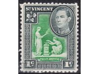 France/St.Vincent-1949-Regular-KGVIoval+issue, MNH