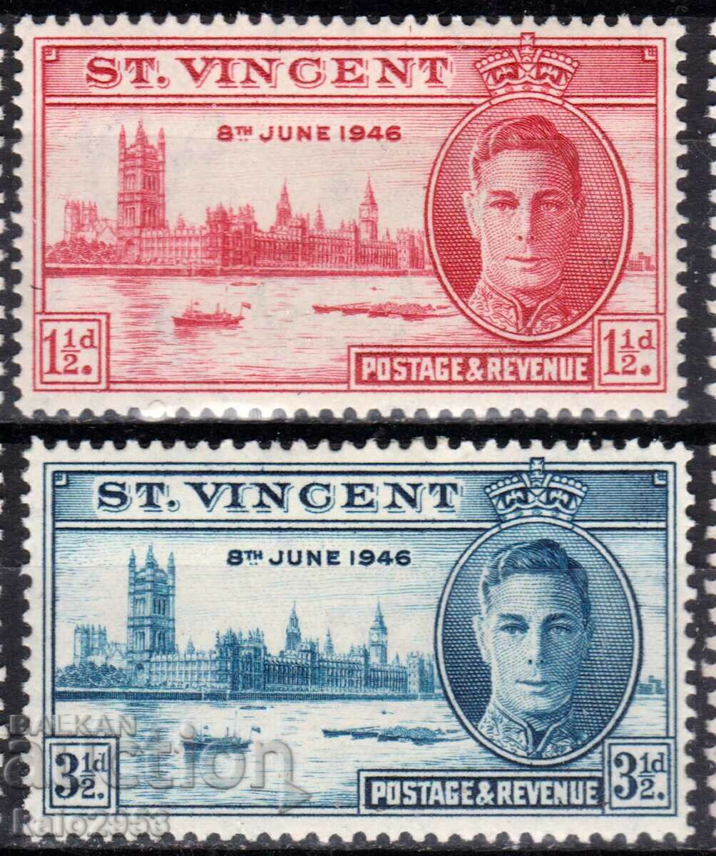 France/St.Vincent-1946-KGVI-War Victory Series,MLH