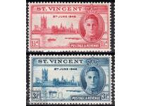 France/St.Vincent-1946-KGVI-War Victory Series,MLH