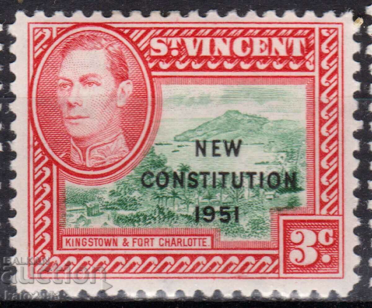 Franța/St.Vincent-1951-KGVI-Superintendent''Noua Constituție",MLH