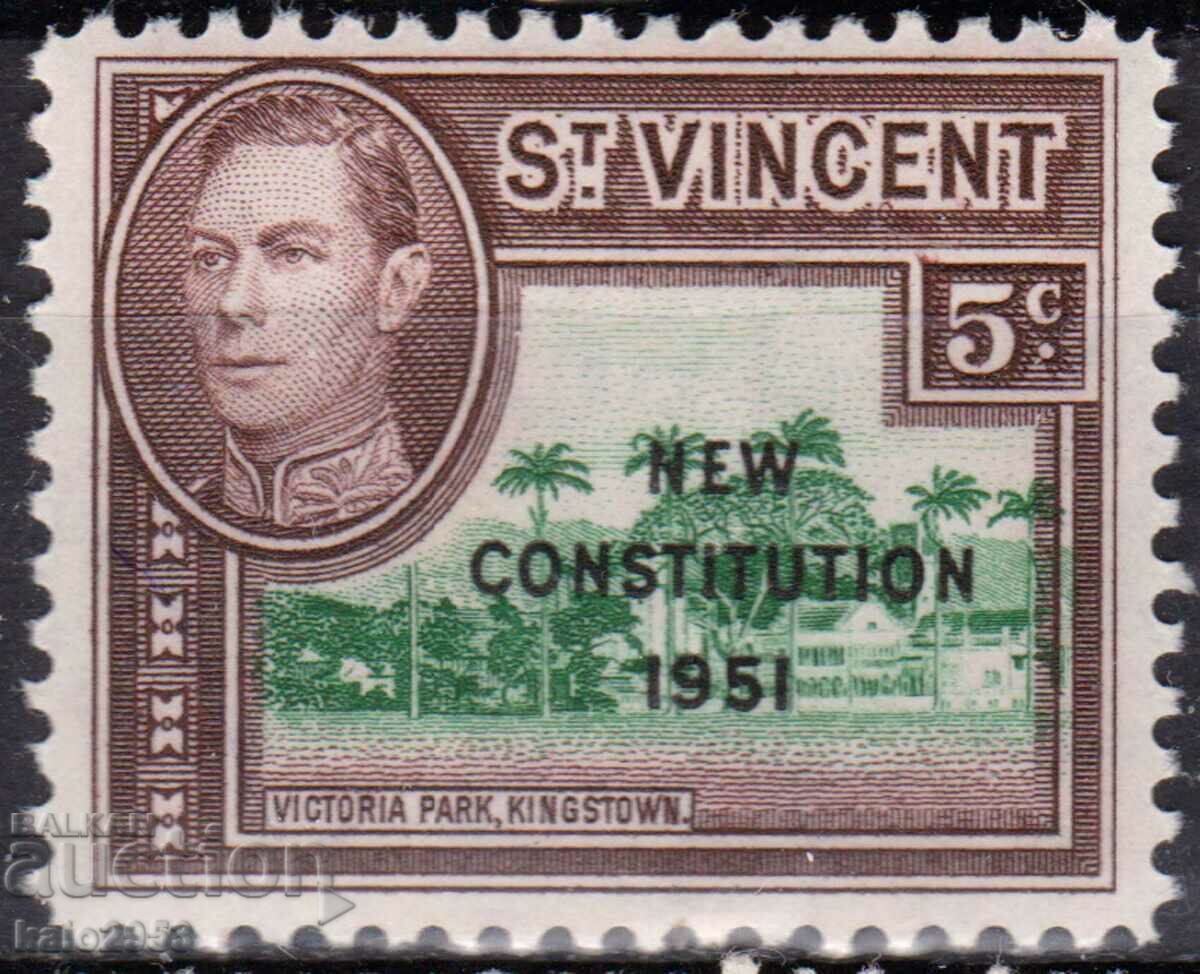 France/St.Vincent-1951-KGVI-Superintendent''New Constitution",MLH